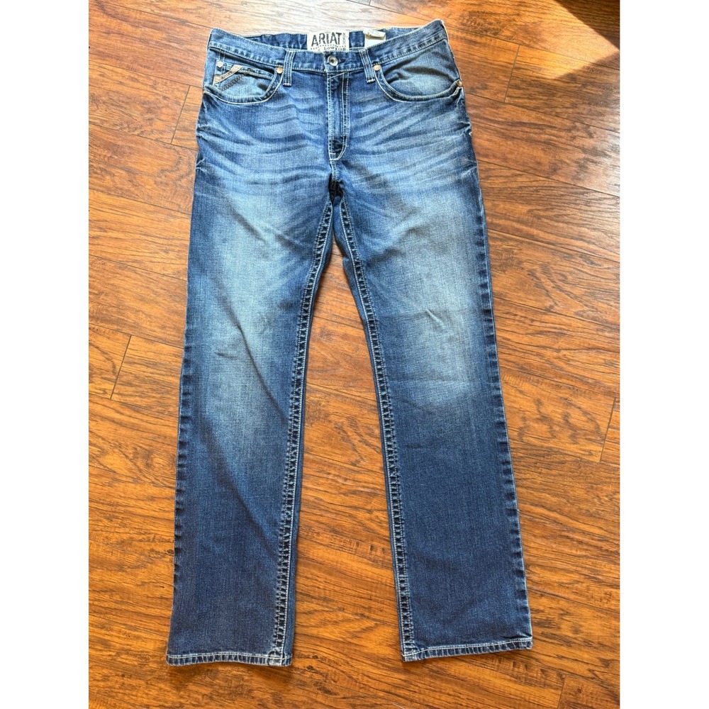 Ariat M4 Low Rise Boot Cut Jeans Mens 36x36 Medium Wash Denim 10021858